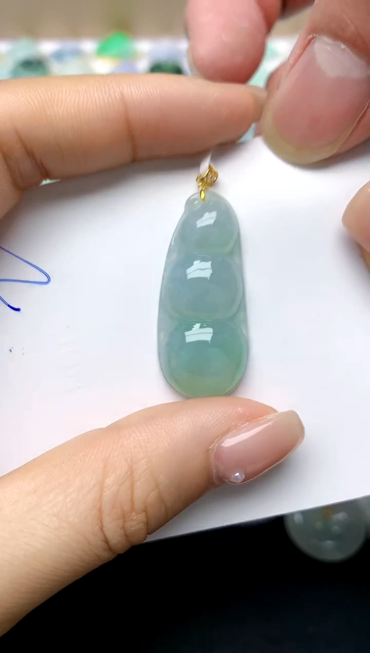 【闪购商品】翡翠颈饰18K金镶嵌2天然A货翡翠