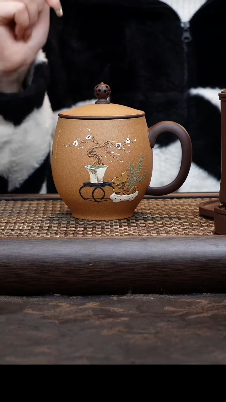 【闪购商品】紫砂茶杯粉浆清宫图