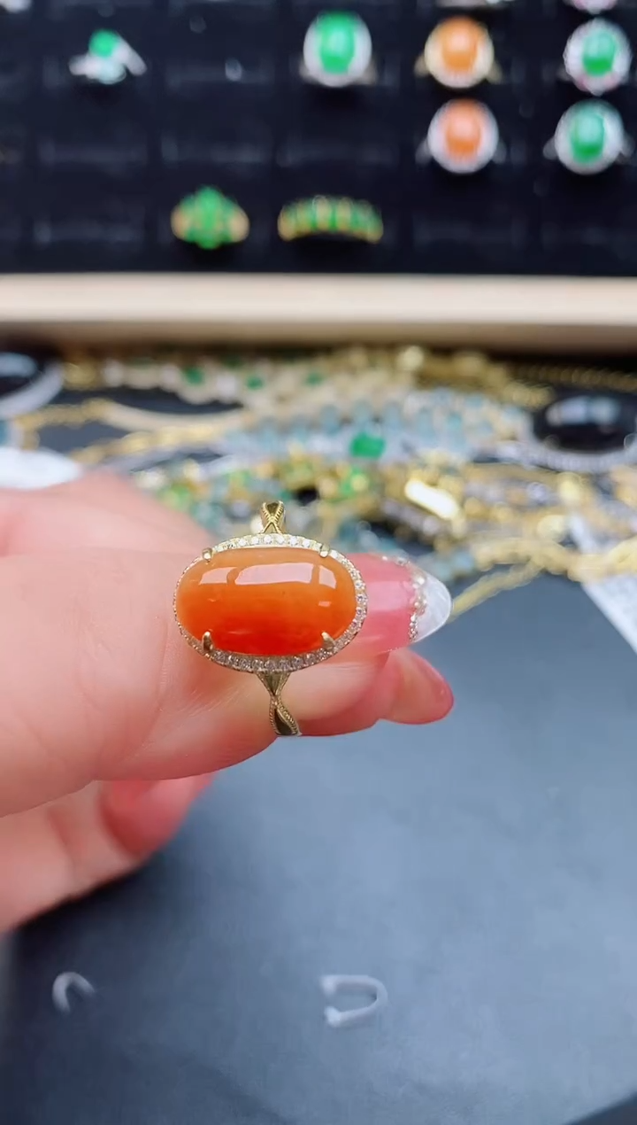 【闪购商品】翡翠戒指银S925镶嵌508585