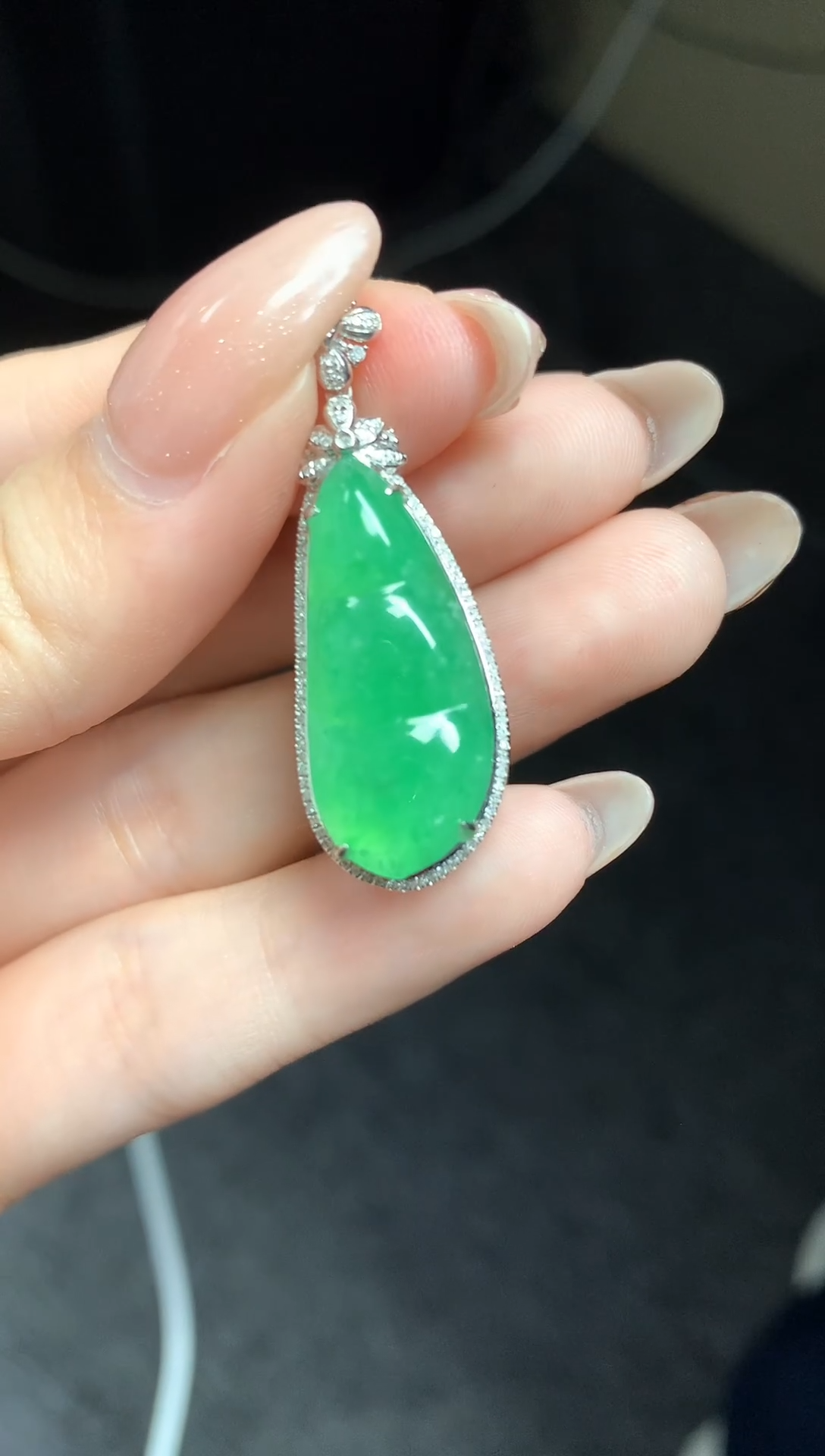 【闪购商品】翡翠吊坠(不含链)18K金镶嵌吊坠|5650+565