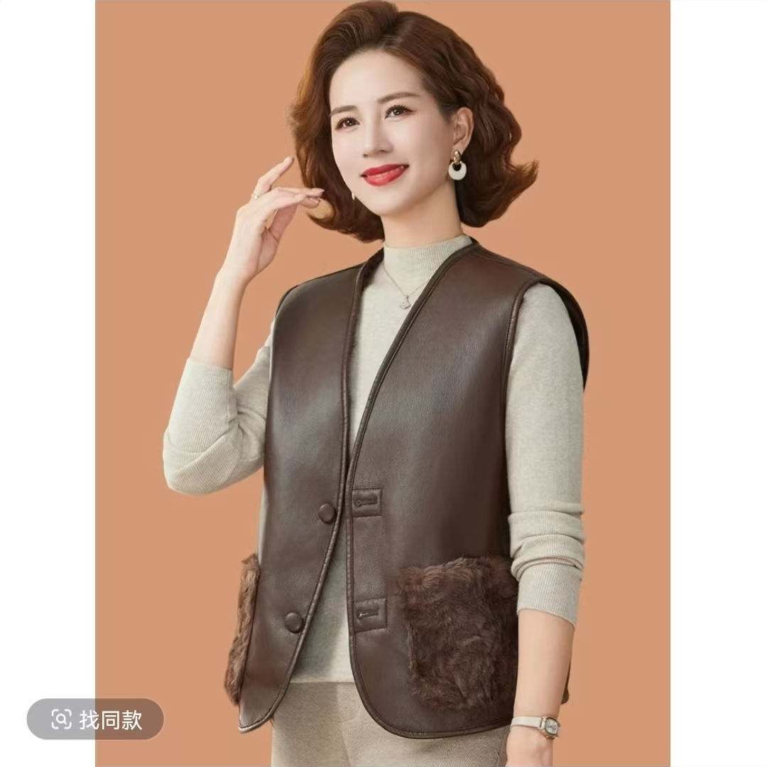 1739双面逍遥马甲妈妈装高贵新款妈妈装洋气时尚气质法式