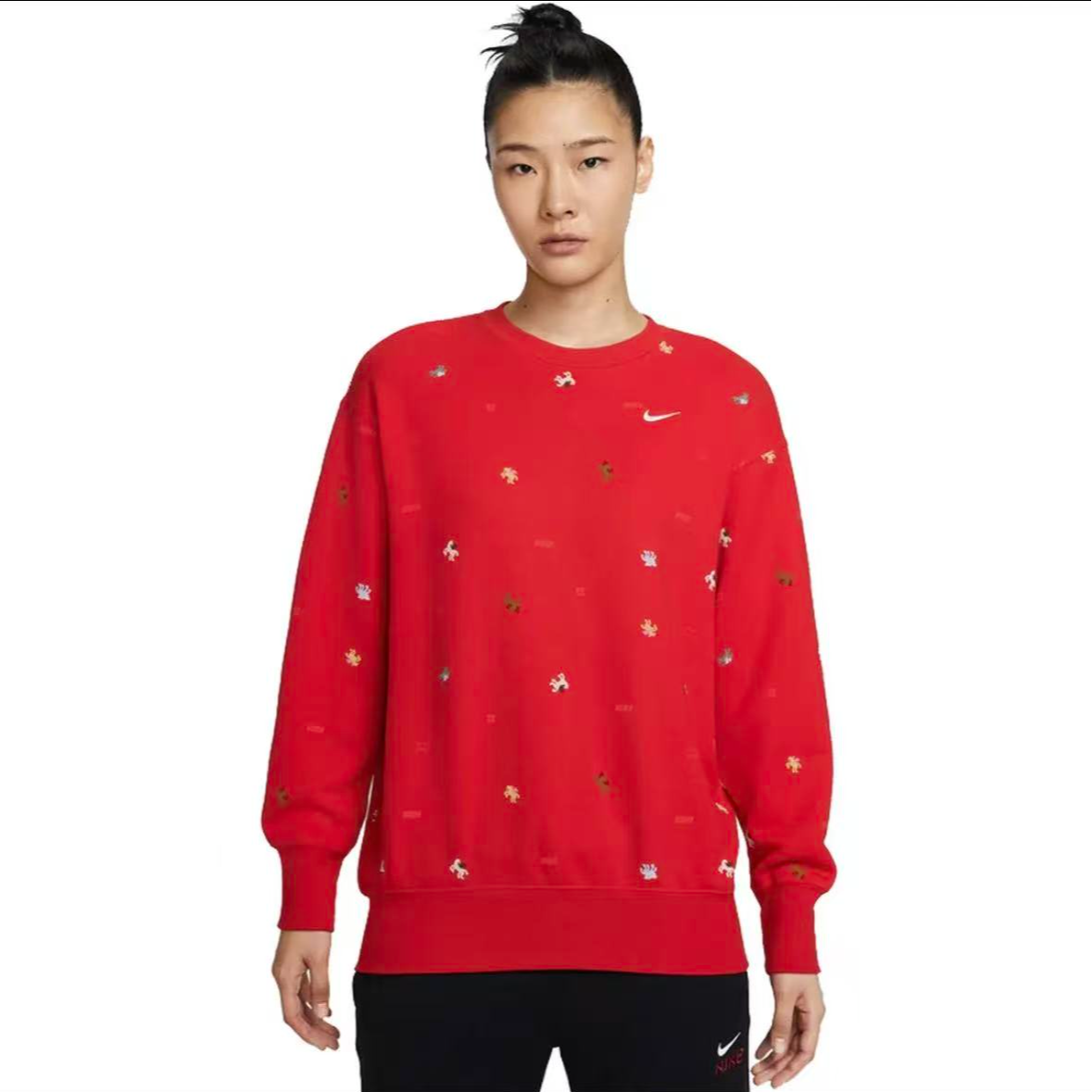 Nike耐克2026春季男女同款线圈运动休闲圆领卫衣套衫IQ3825-657