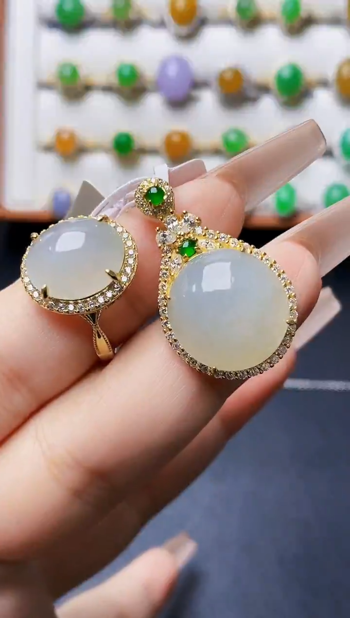 银S925镶嵌戒指翡翠2447