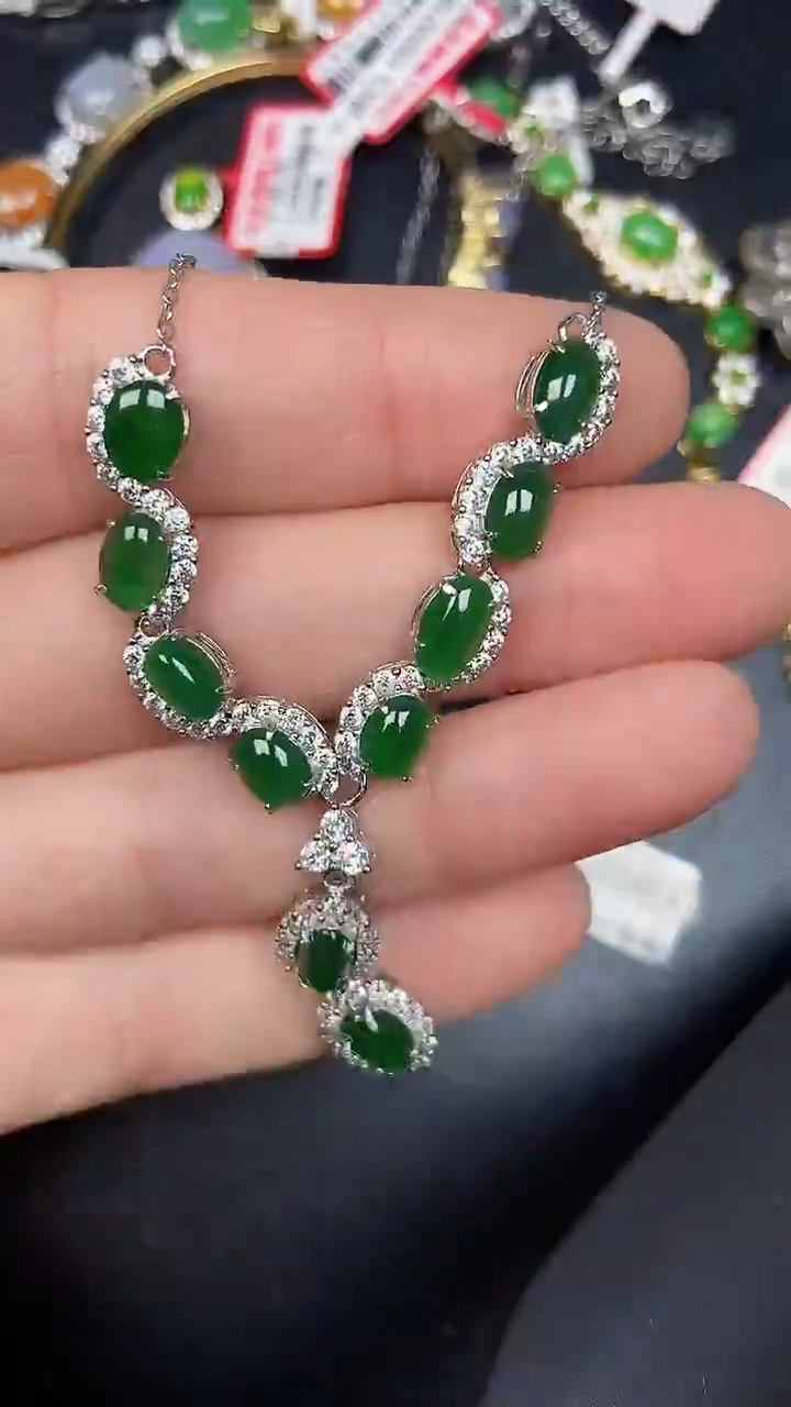 银S925镶嵌戒指翡翠1230