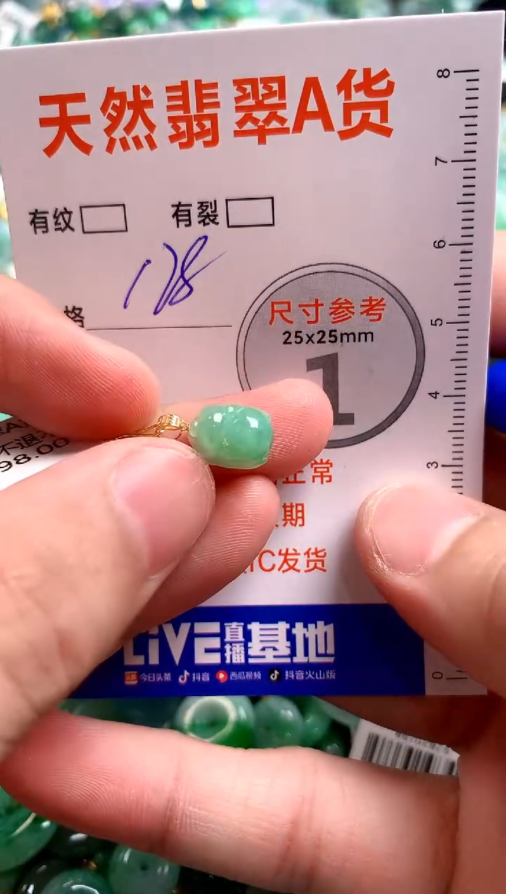 翡翠18K金镶嵌颈饰0716988520