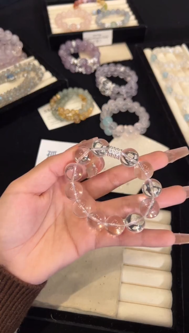 【闪购商品】水晶手链合金白水晶手链