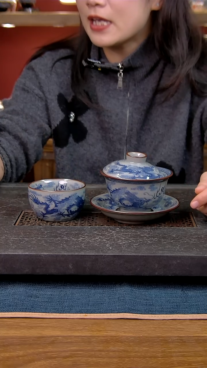 简装家用款2件套 老陶泥开片纹陶瓷茶具