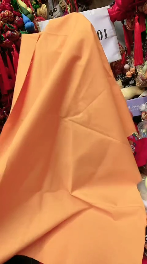 混纺橙色静电格45*75