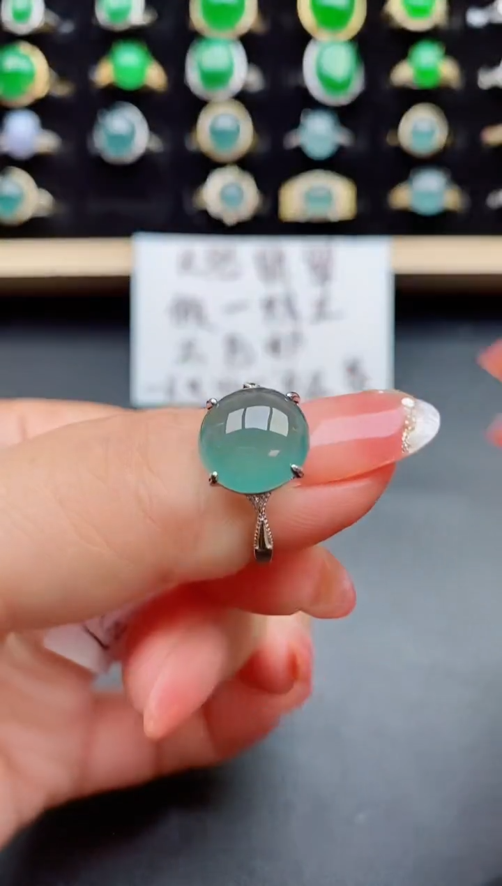 【闪购商品】翡翠戒指银S925镶嵌21221