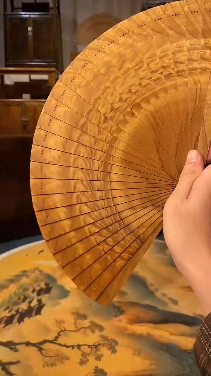 扇子金丝楠木帝王木22