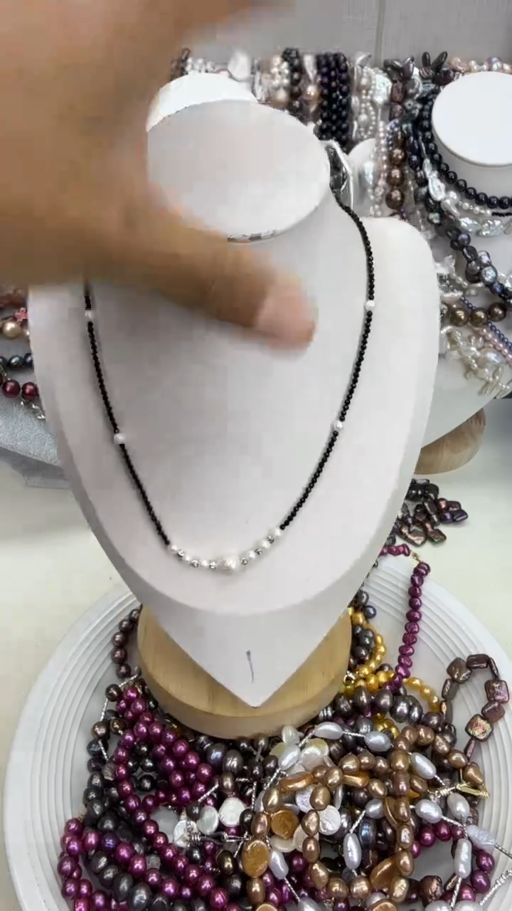 颈饰银S925镶嵌淡水珍珠1