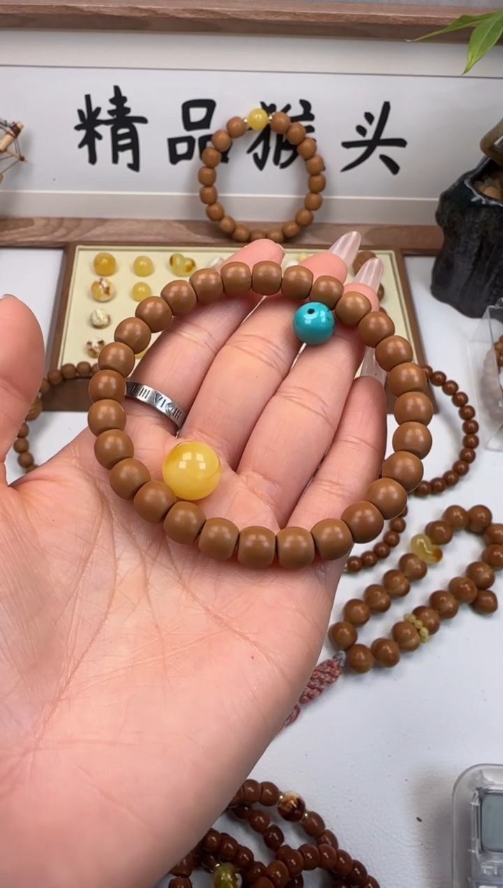 手串桃核ち**さ560直切加蜡