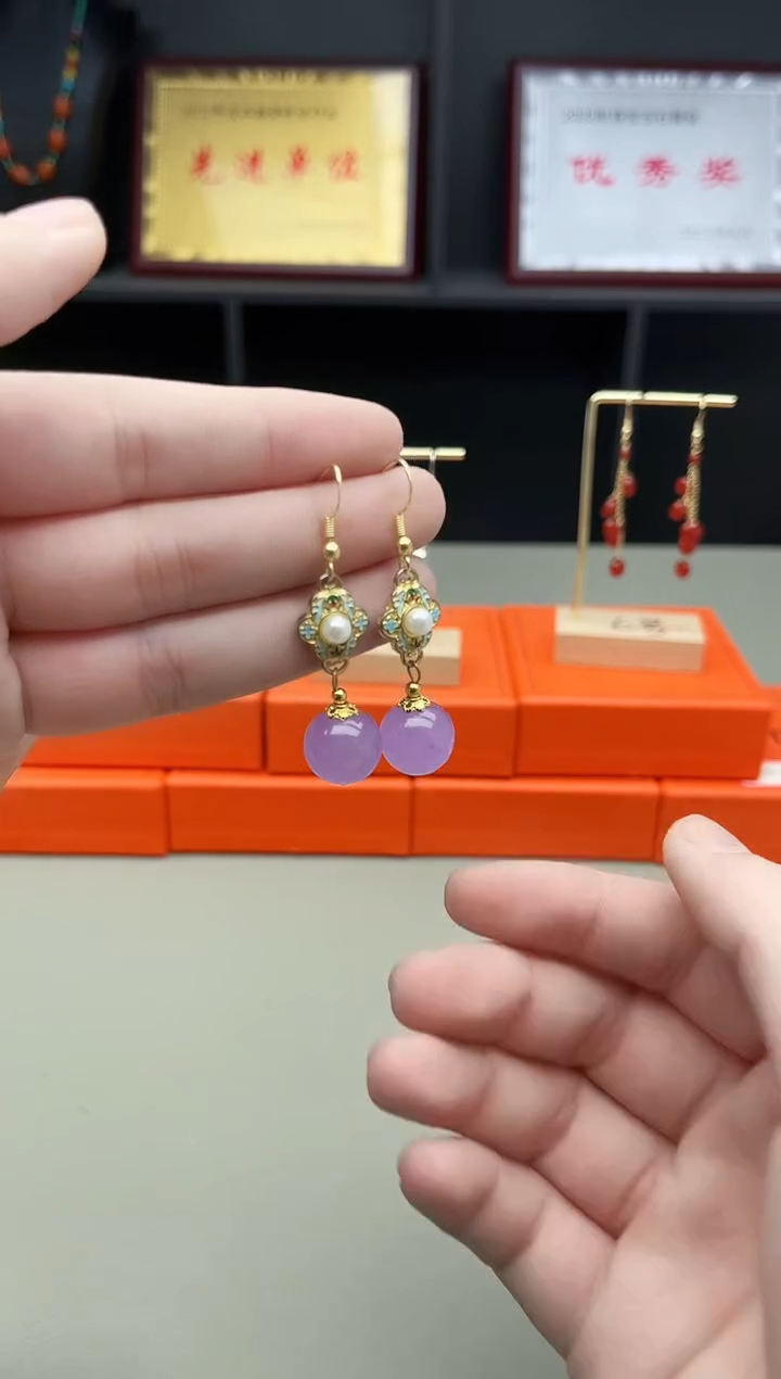 未镶嵌耳钉玛瑙/玉髓312