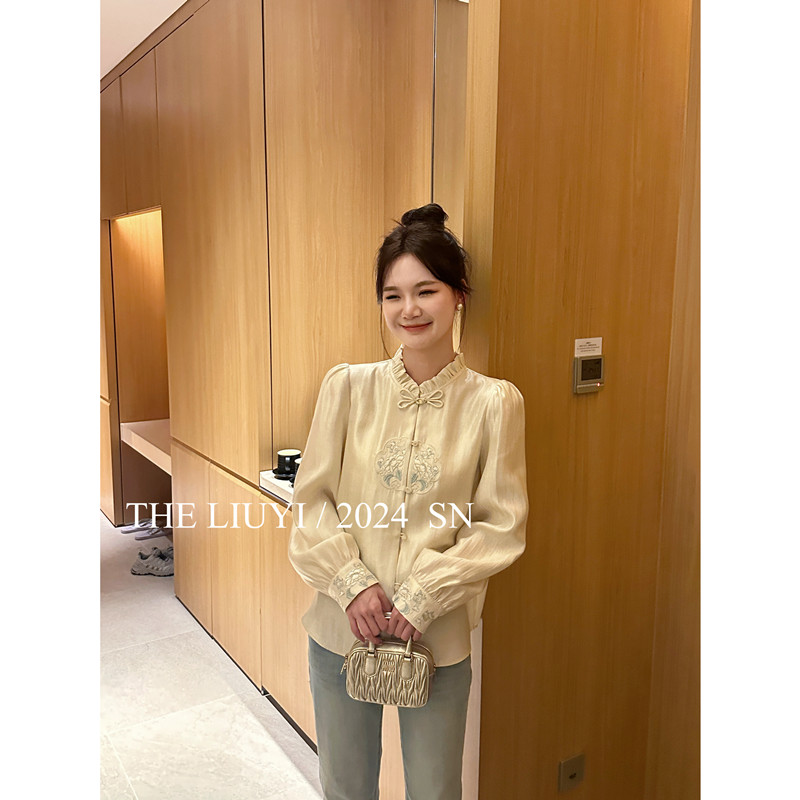 【LIUYI】如意～春季新中式国风刺绣上衣42244