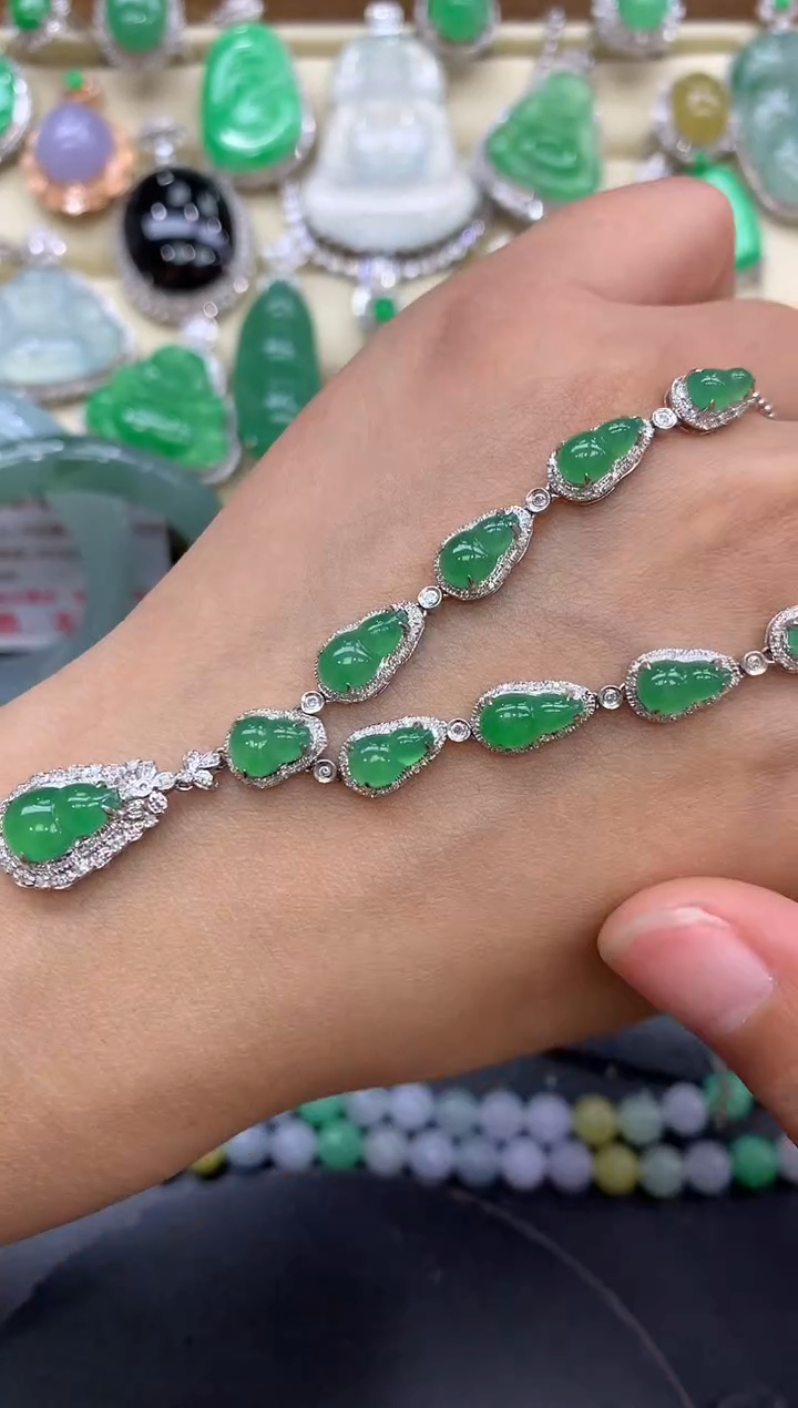 【闪购商品】翡翠颈饰18K金镶嵌401-中国好珍宝