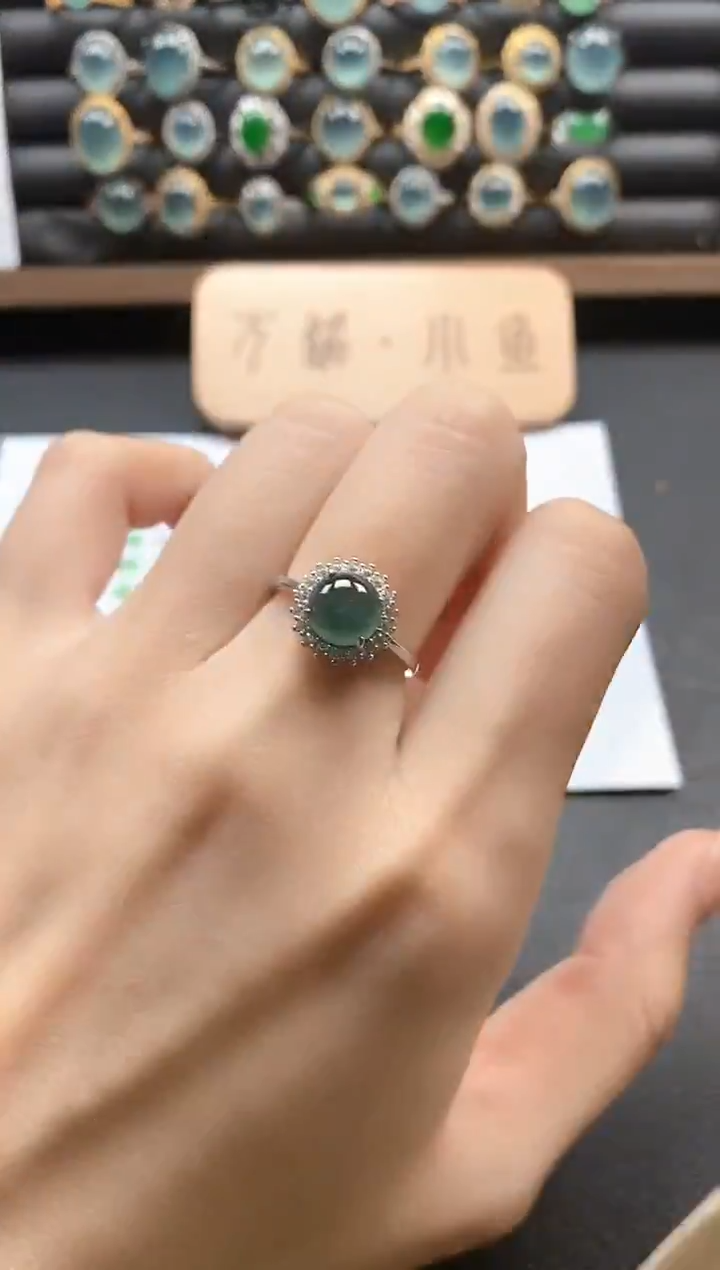 银S925镶嵌戒指翡翠51151