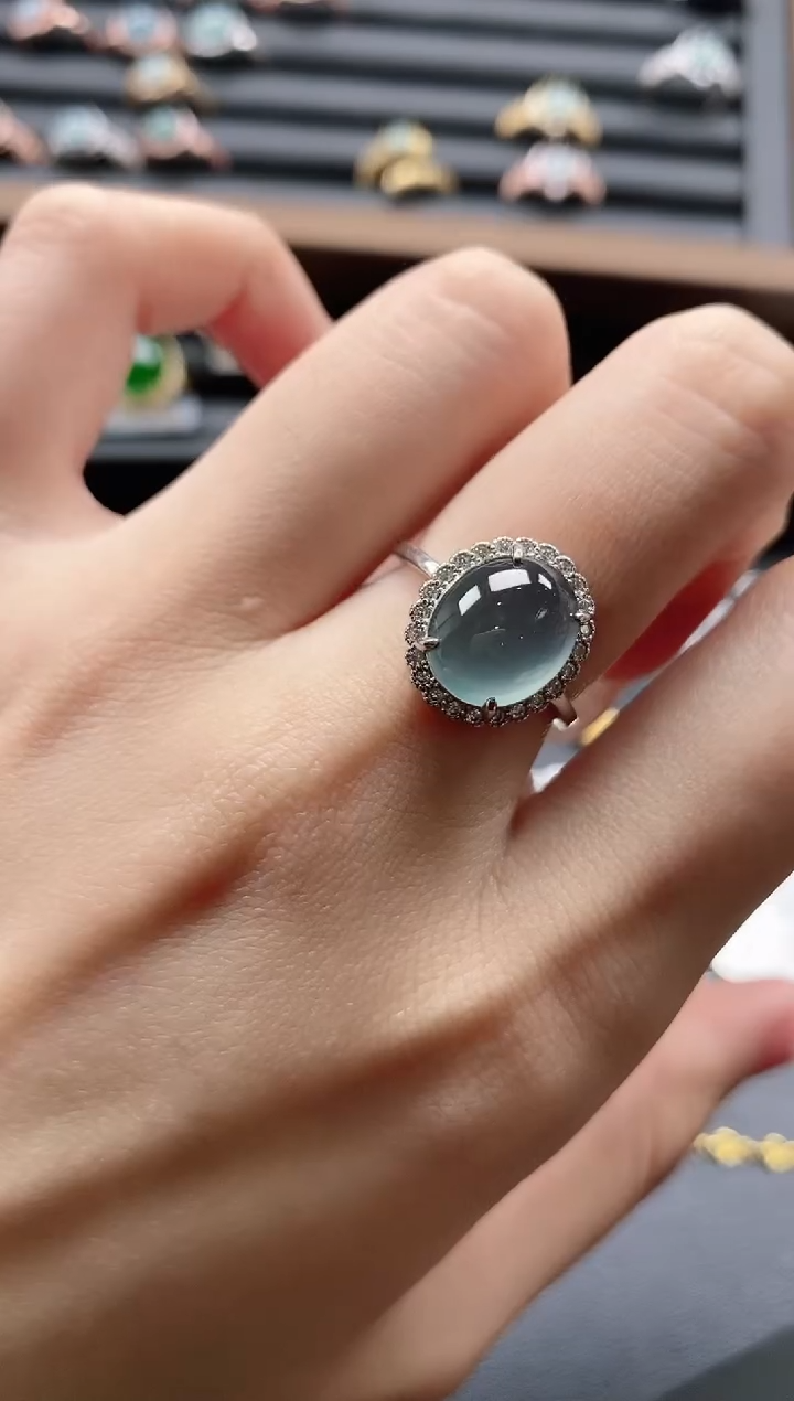 【闪购商品】翡翠戒指银S925镶嵌51151