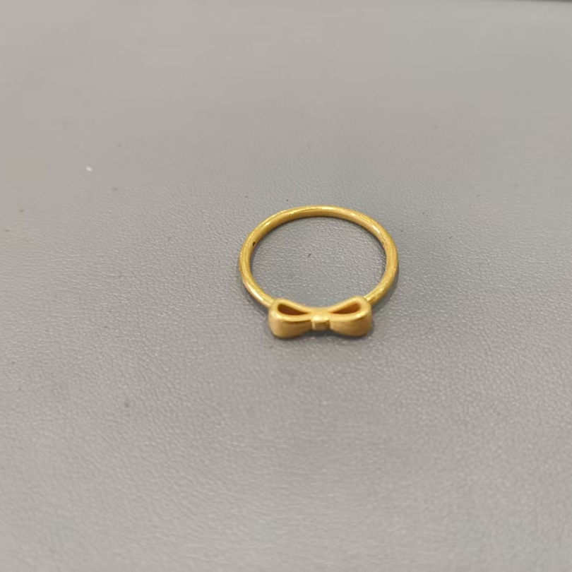 足银戒指 蝴蝶结戒指