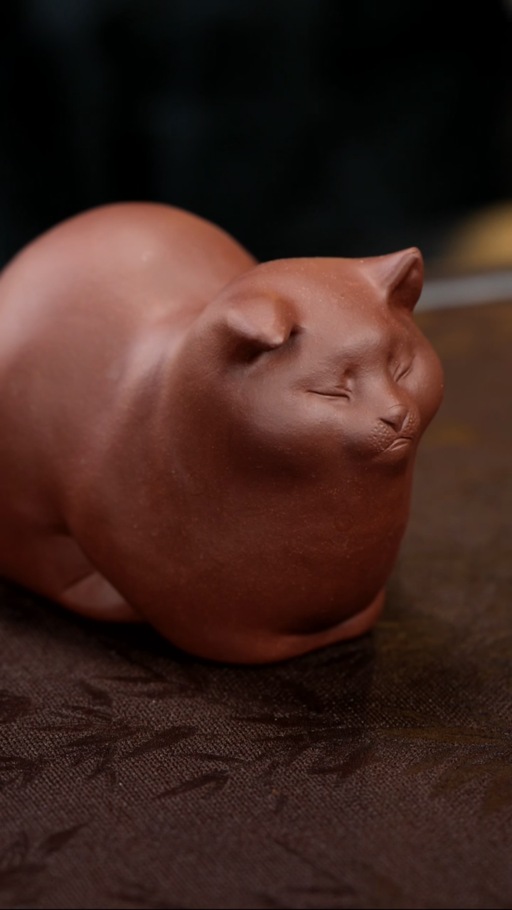 紫砂茶宠猫咪。。。