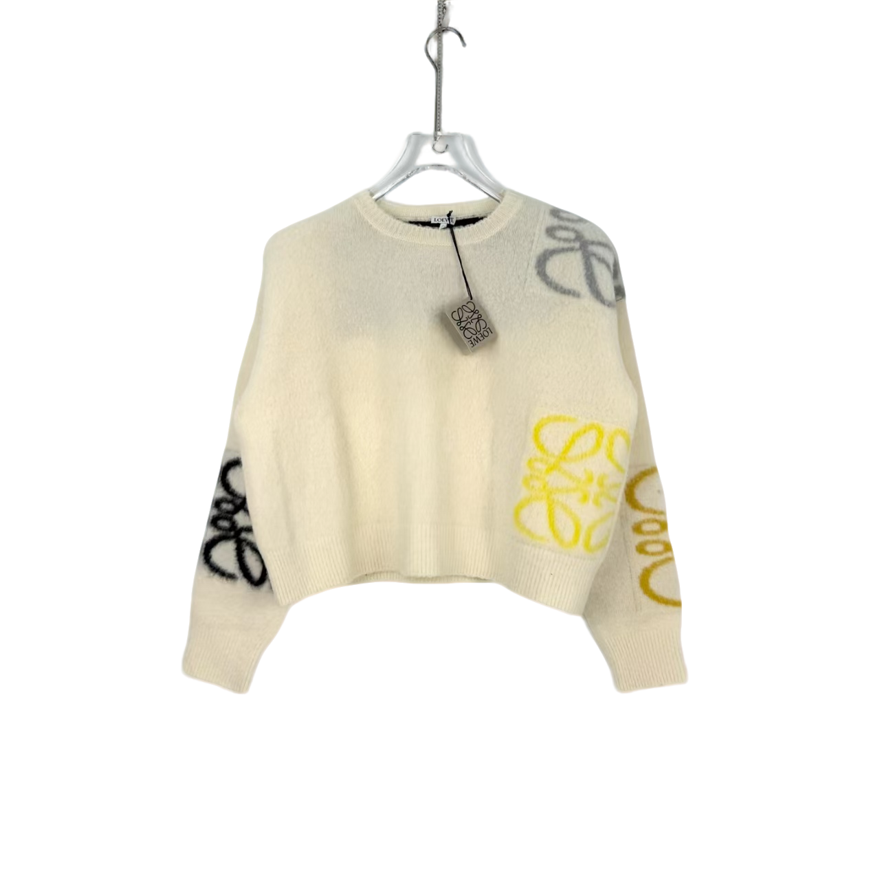 未使用 LOEWE/罗意威 活动-200汤/P255232446/米白色大logo毛衣