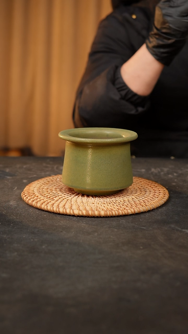 【闪购商品】瓷片 泥泥手工花盆口7高7