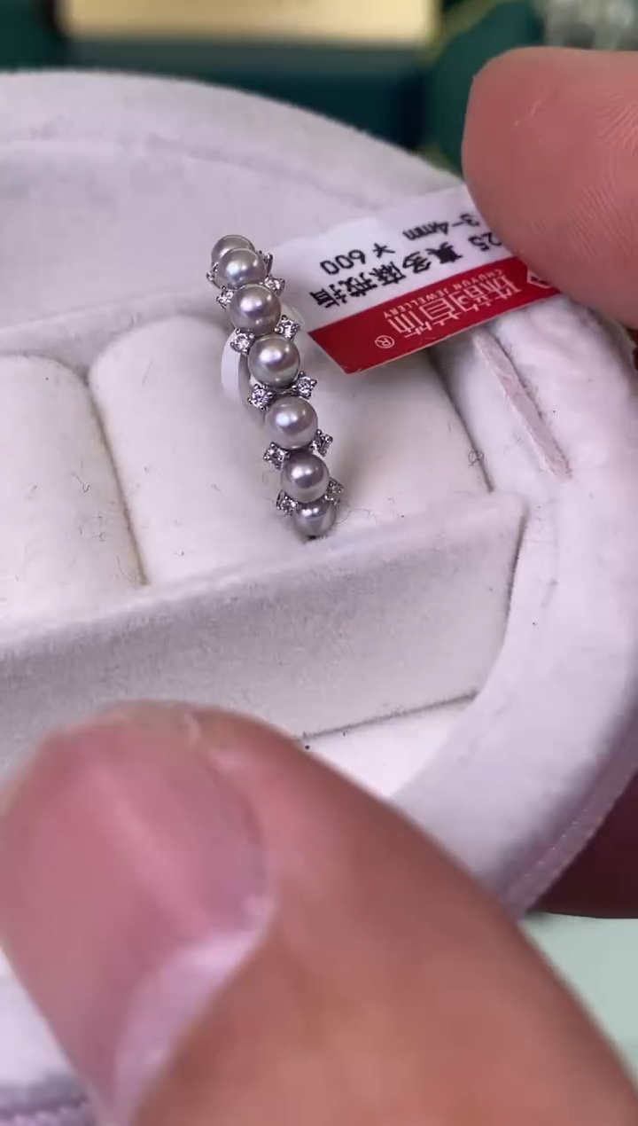 【闪购商品】海水珍珠戒指银S925镶嵌1