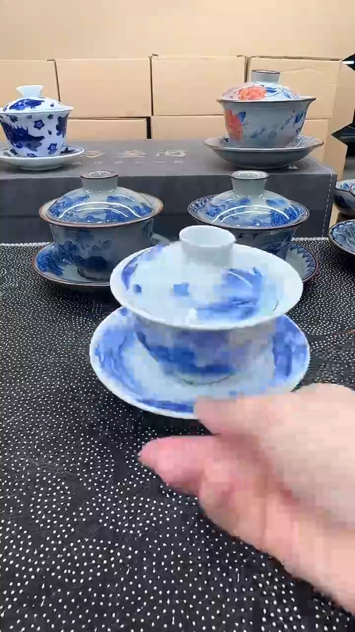 【闪购商品】山水系列套装高温烧制而成简约高端