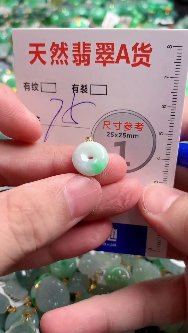 翡翠18K金镶嵌颈饰14005599