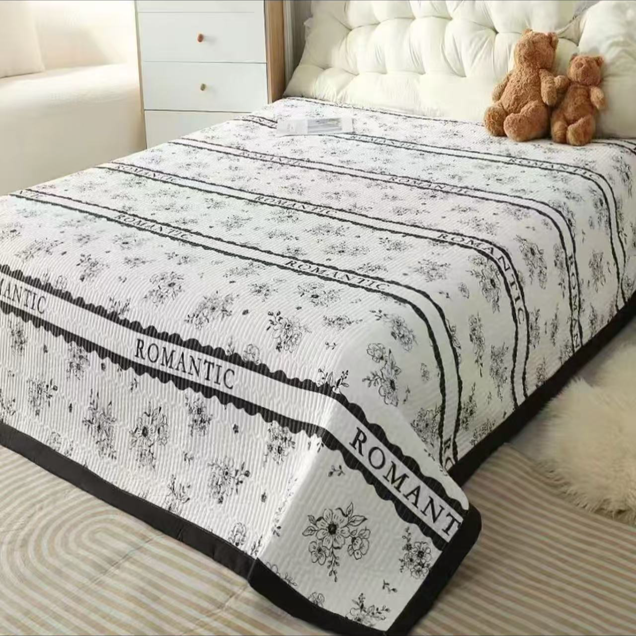 （四季床盖2.3米*2.5米）A类母婴级水洗棉防滑可机洗水洗±5公分