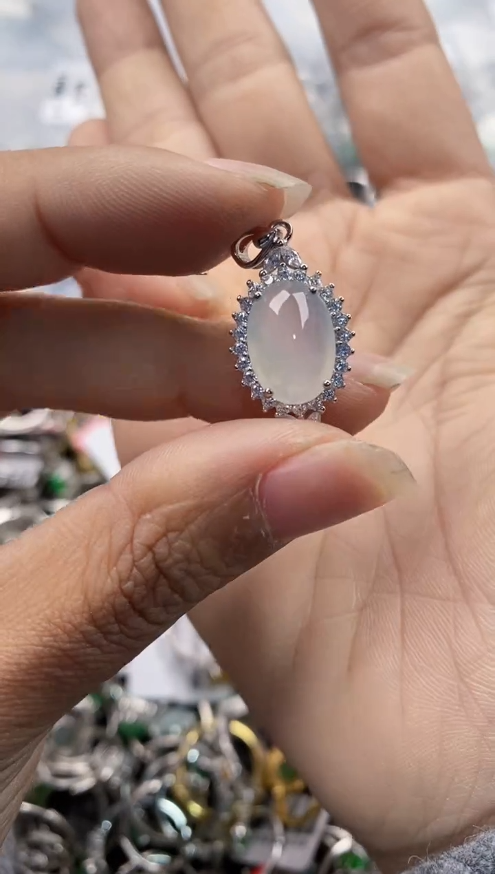 银S925镶嵌戒指翡翠1010---3