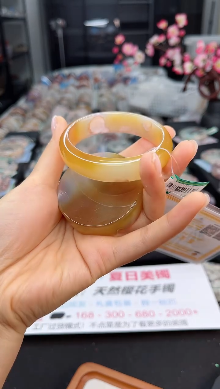 石英质玉手镯未镶嵌56圈口（赠送镯心）6572127