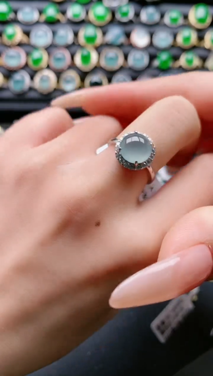 【闪购商品】翡翠戒指银S925镶嵌111111