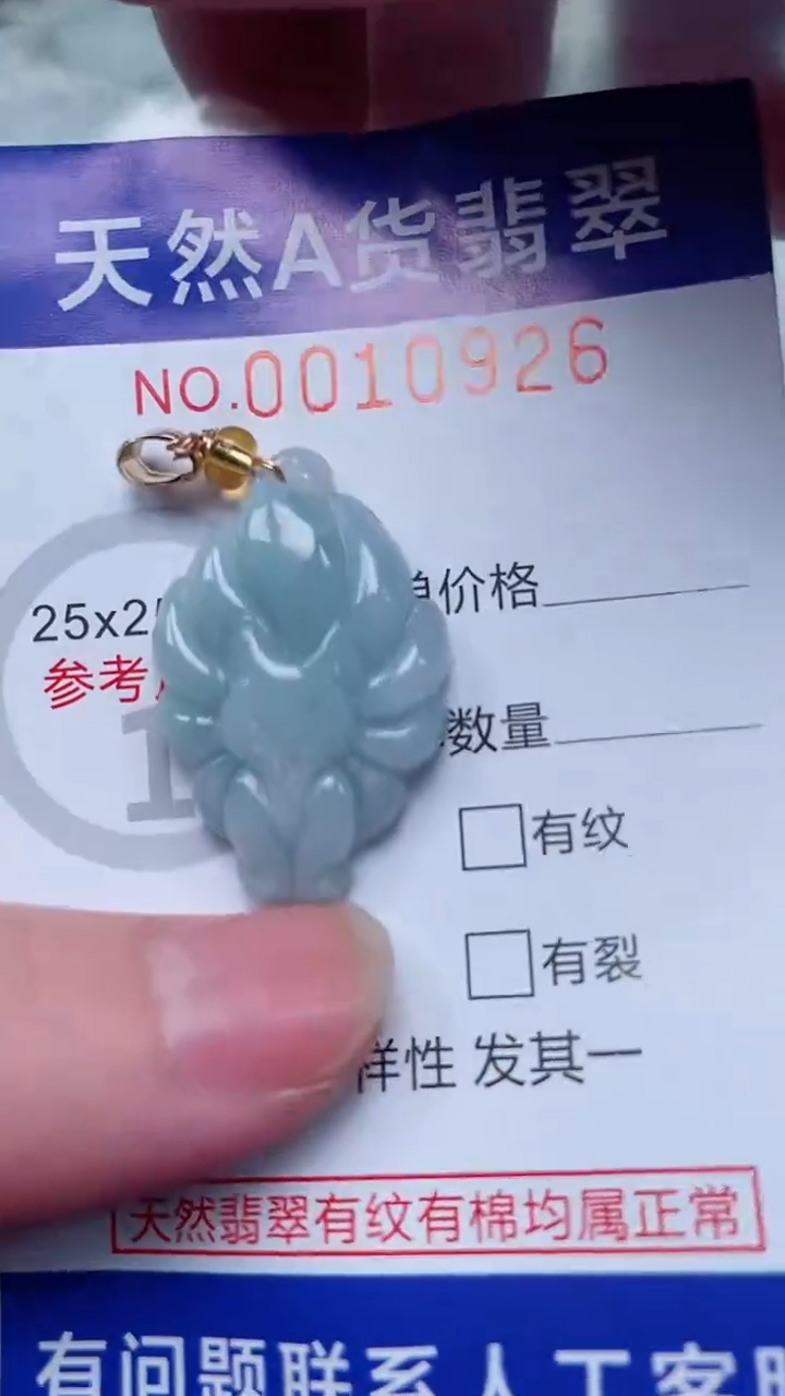 翡翠未镶嵌吊坠(不含链)1
