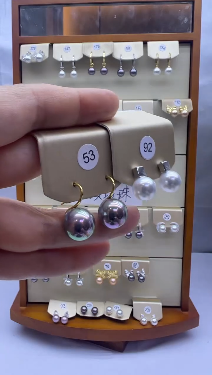 未镶嵌耳饰淡水珍珠53+92