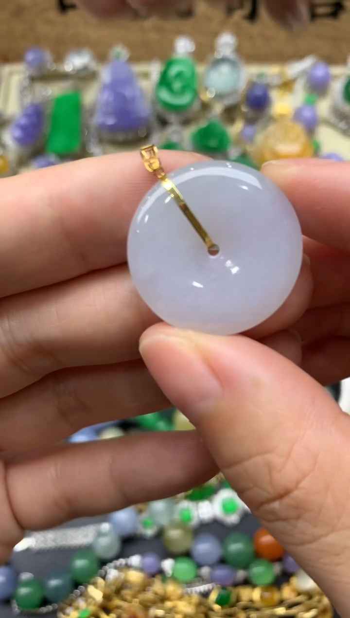 【闪购商品】翡翠颈饰18K金镶嵌160-中国好珍宝