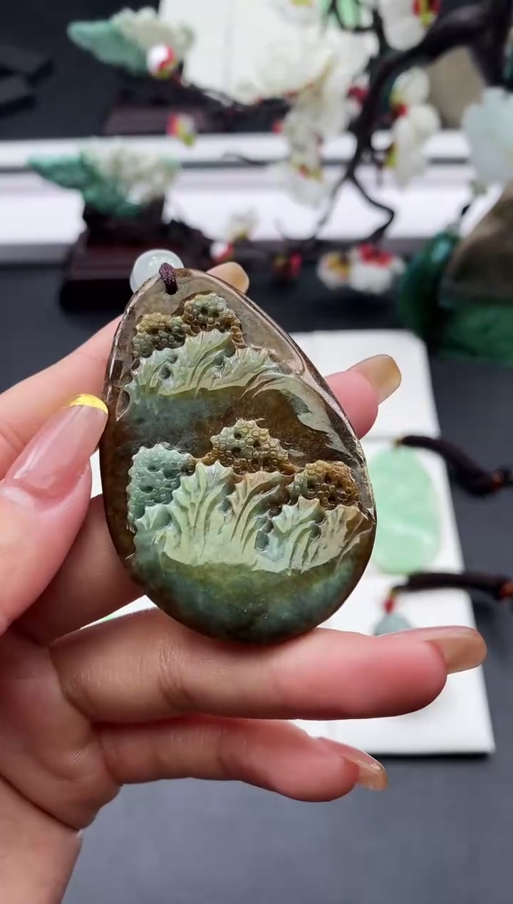 【闪购商品】翡翠颈饰未镶嵌天然缅甸A货翡翠