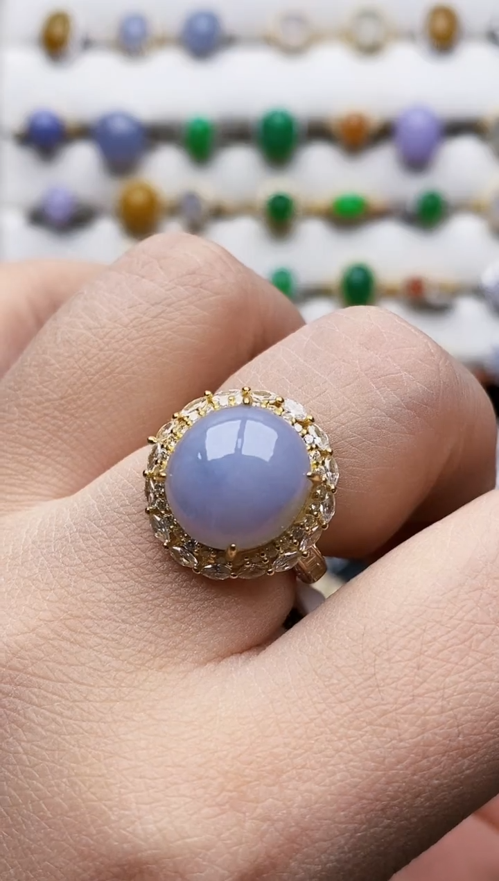 银S925镶嵌戒指翡翠0535