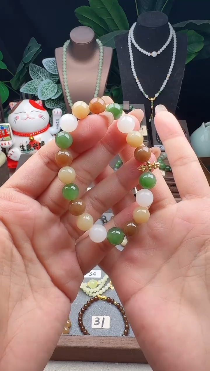 未镶嵌手串和田玉10m左右多宝手串
