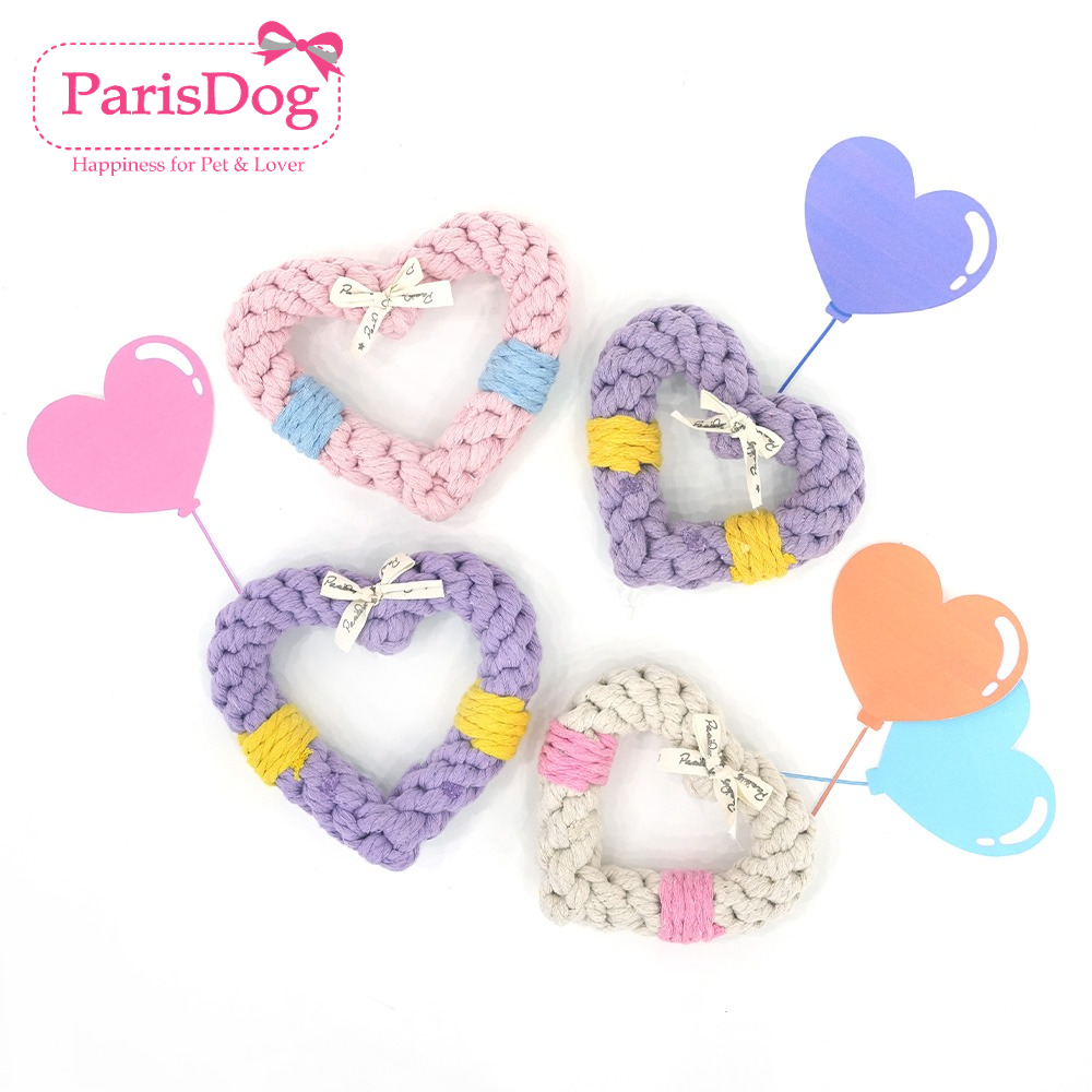 【ParisDog】爱心绳结玩具狗狗互动乐趣玩具