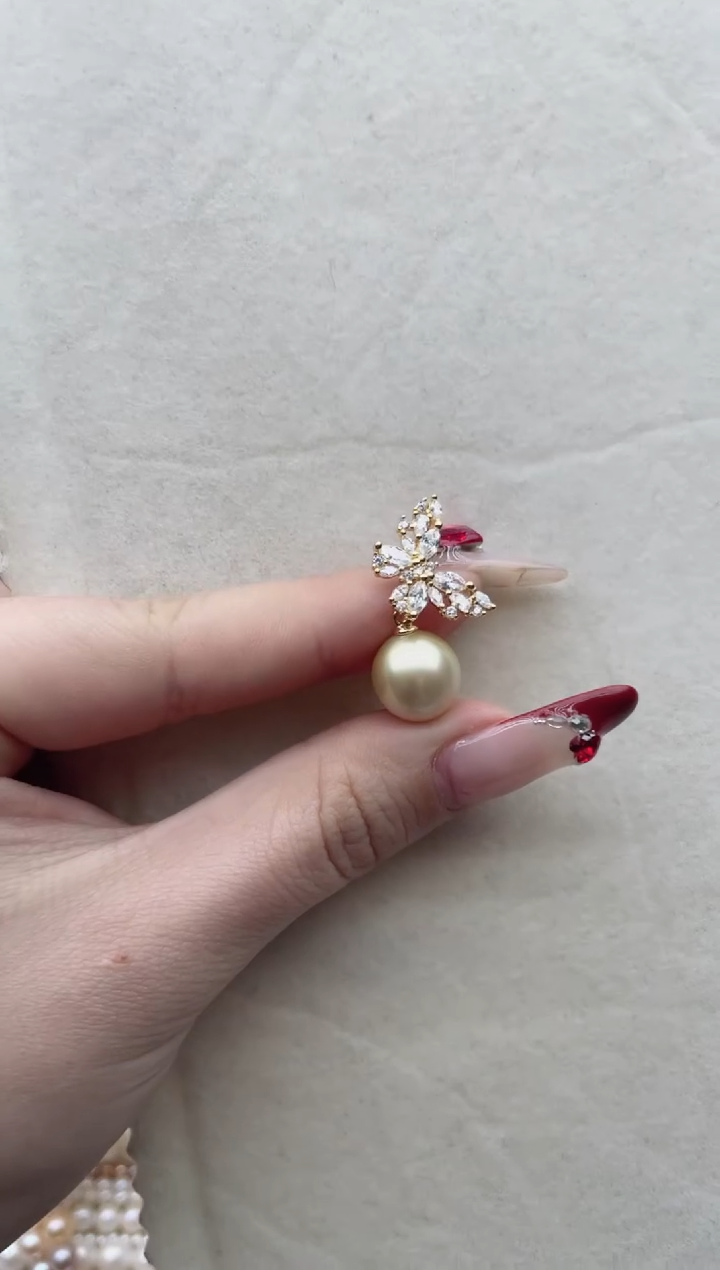 【闪购商品】海水珍珠吊坠银S925镶嵌A19