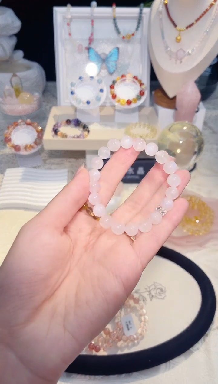 未镶嵌手串水晶单圈蓝月光