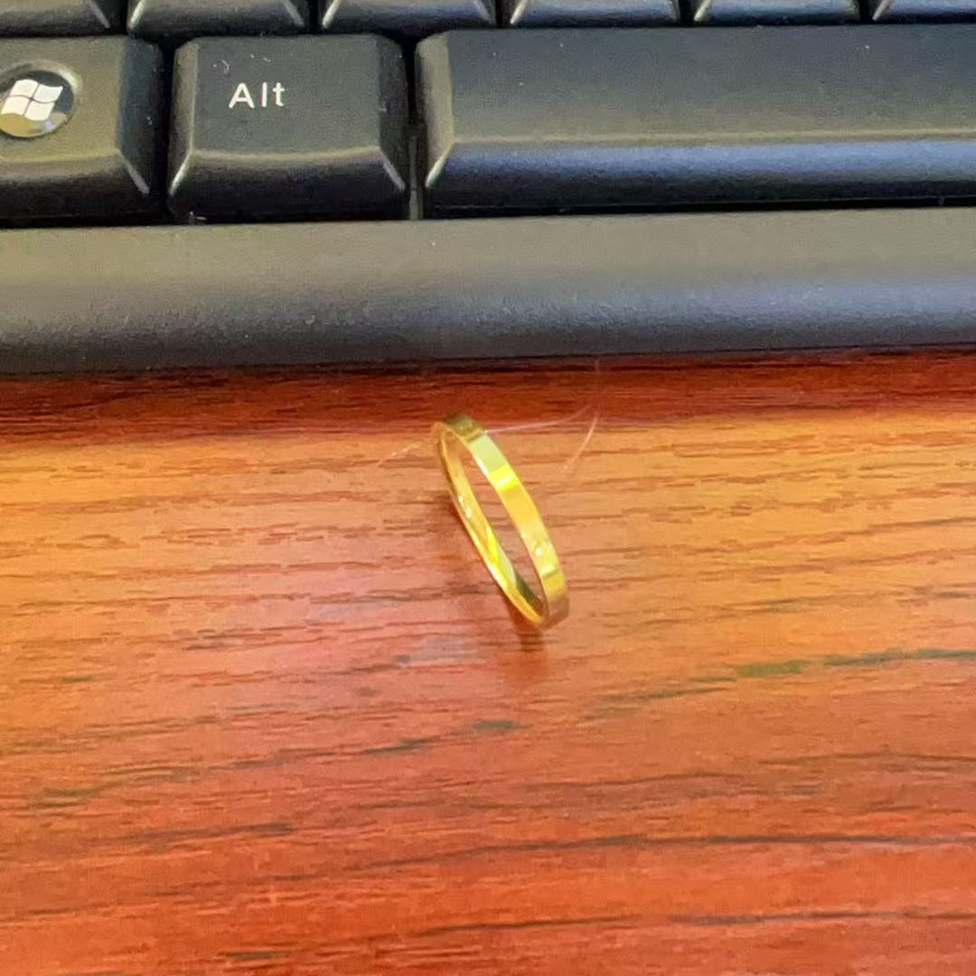 红飞珠宝足金戒指