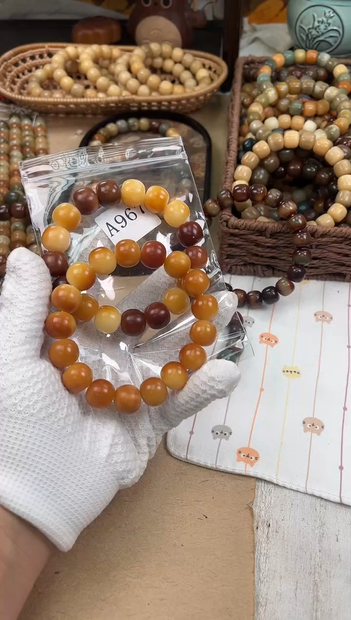 手串菩提根/象牙果a967 卡15 干磨瑕疵退货