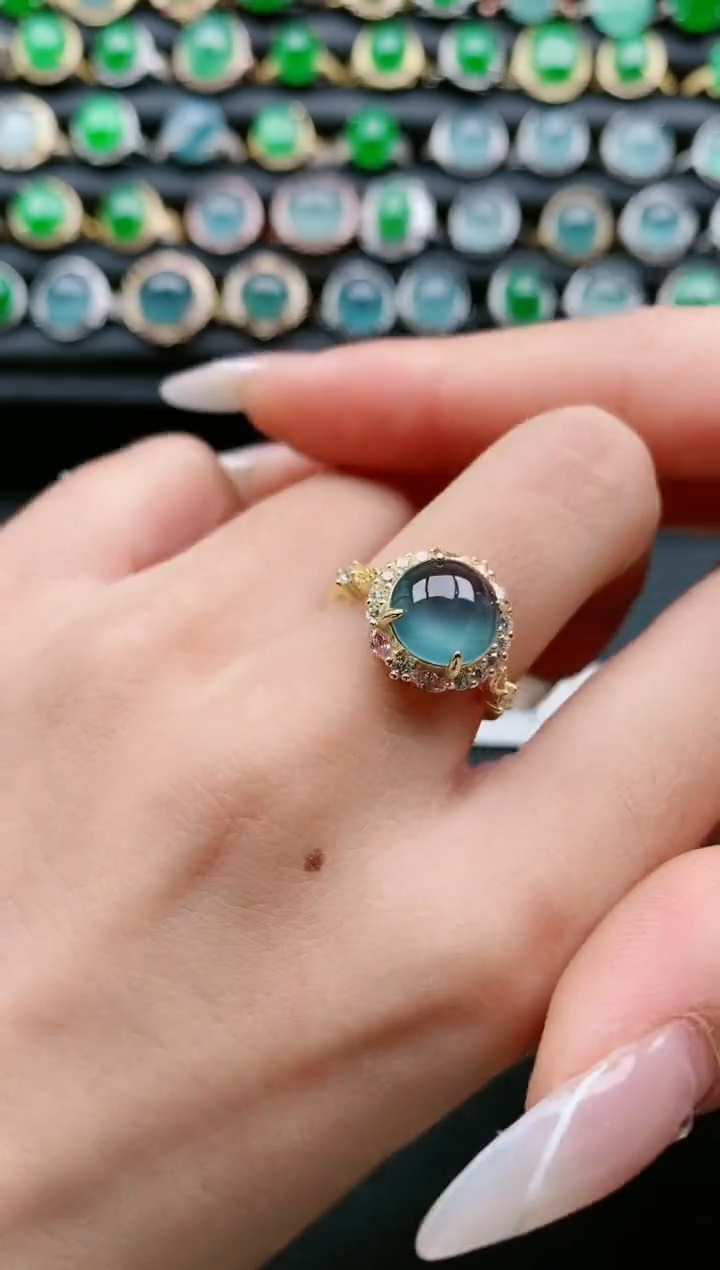 【闪购商品】翡翠戒指银S925镶嵌111111111