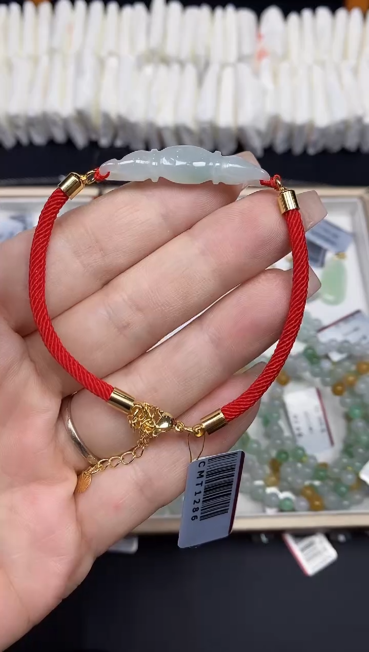 未镶嵌手绳翡翠藕节@@CMT1286