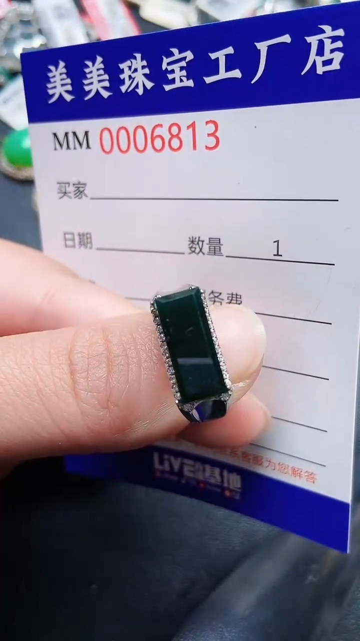 颈饰银S925镶嵌翡翠6813