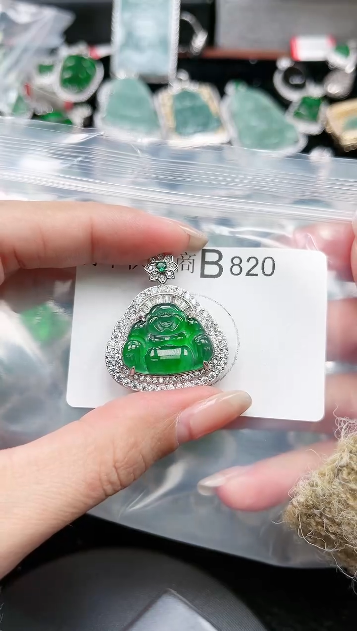 【闪购商品】翡翠颈饰未镶嵌820赠皮绳