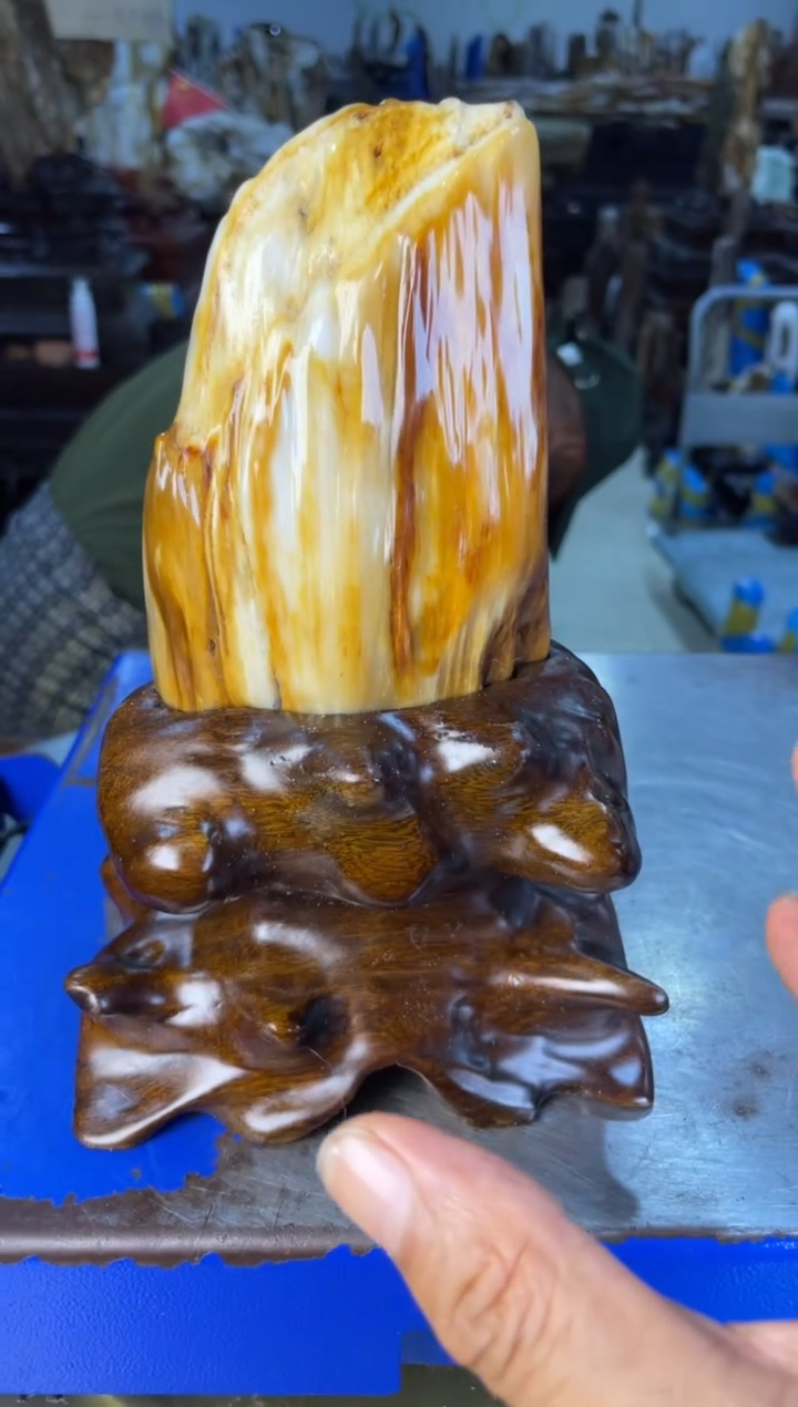 未镶嵌摆件硅化玉43