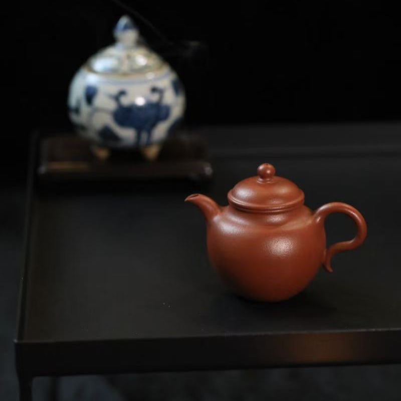 【利贞l乙巳秋水】九瀚制 原矿大红袍黑骨烧 约100cc 紫砂壶 茶具