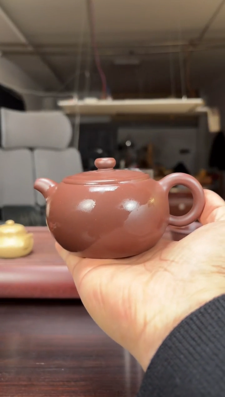 茶壶紫砂原矿紫泥巨轮210毫升